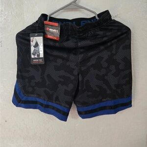 AND1 Black Mesh Basketball Shorts with Orange Tag